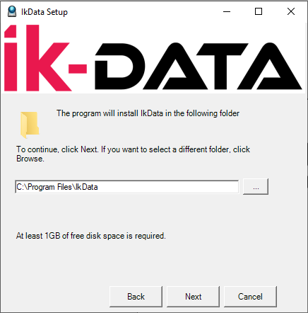 Ik-Data installation Path