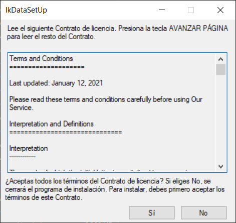 Ik-Data Terms and Conditions
